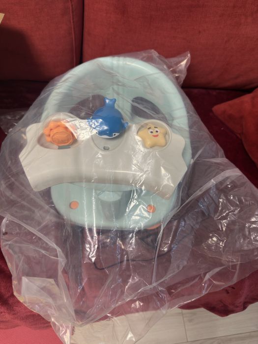 Scaun baie bebe Olmitos cu stropitoare, jucarii si tavita detasabila