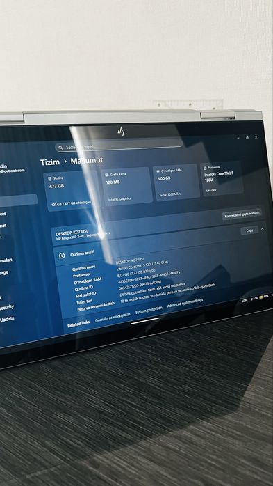 HP Envy x360 Core i5 Sensor