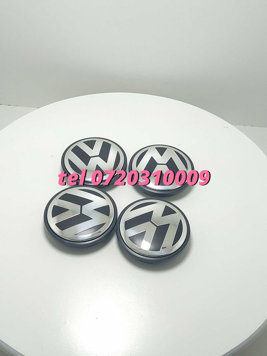 Set 4 Buc Capace Janta Aliaj Negru Cu Argintiu Vw