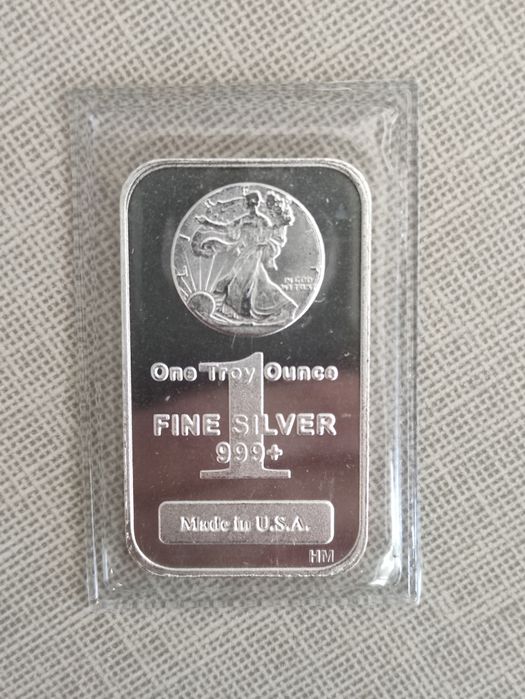 Сребърни кюлчета и монети от 1 тройунция 999 чисто сребро