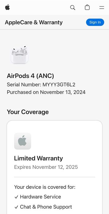 Неразопаковани Airpods 4 ANC