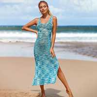 Вязаное пляжное платье