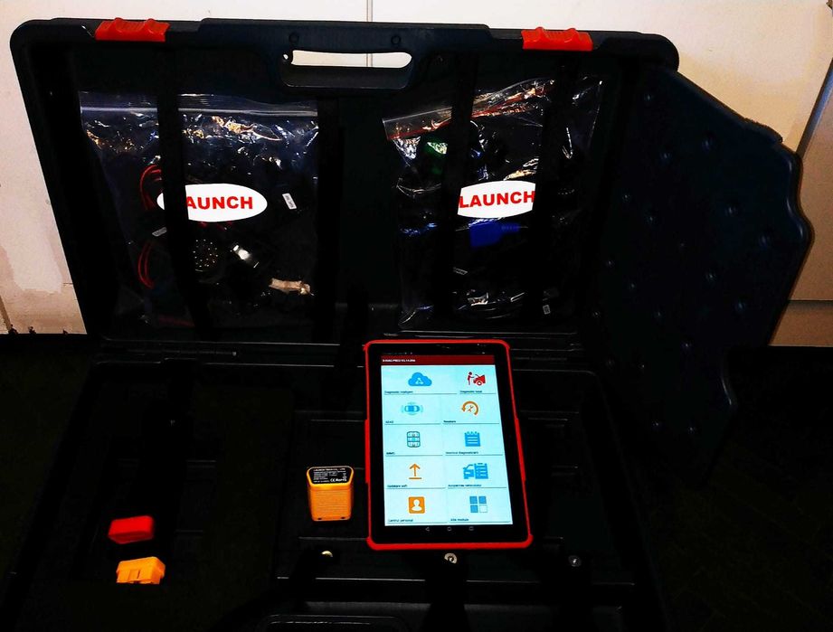 Kit Tester auto Launch Easydiag 2025+Tableta 10"+Geanta Conectori auto