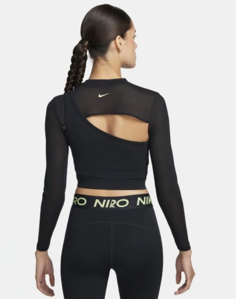 Nike Pro Long-Sleeve Cropped Top спортна блуза