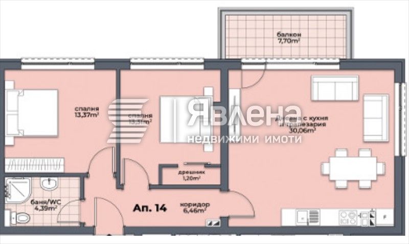 Продава се Тристаен апартамент в Варна, Аспарухово - 99 кв.м за 1394 €/кв.м - Снимка #2