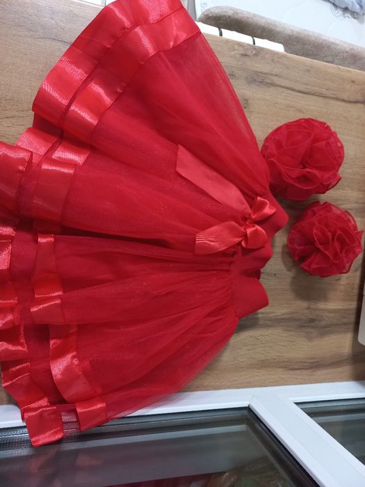 Красная юбка красный бантик юбка пачка