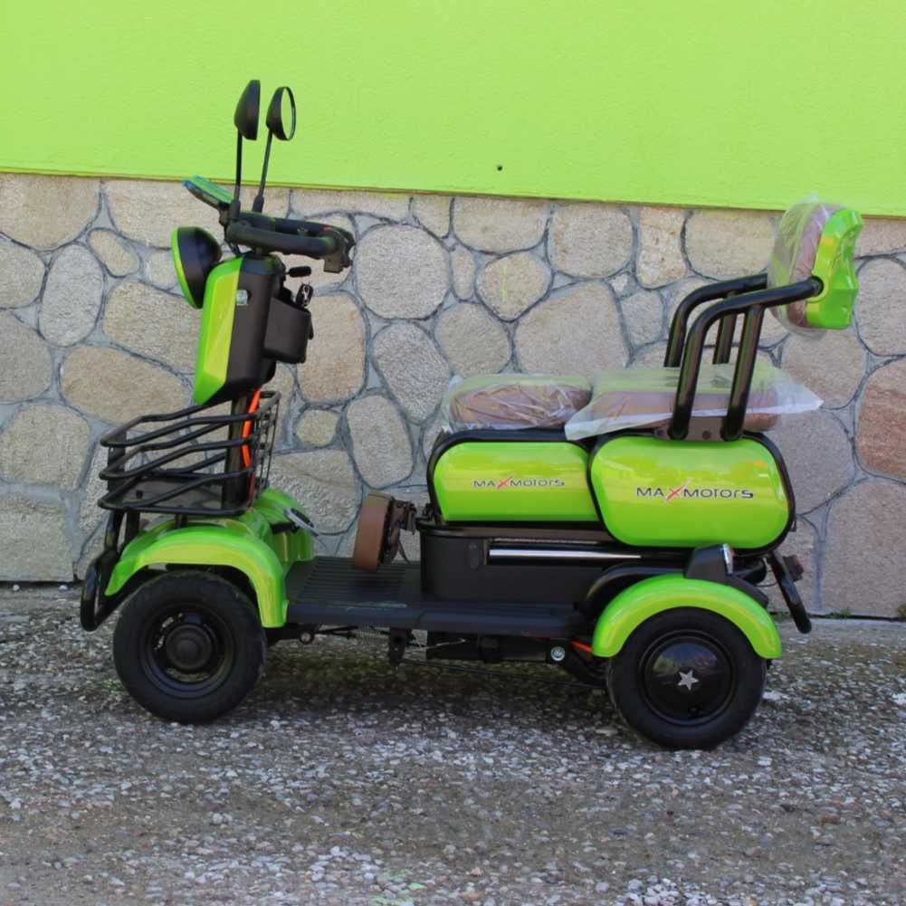 Триместна електрическа четириколка MaxMotors A9, 1500W, 48V/20Ah GREEN