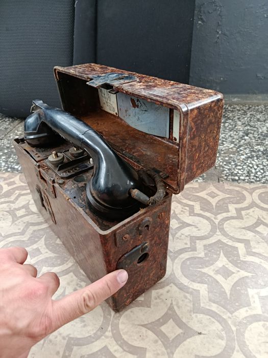 стар немски военно-полеви телефон - WEHRMACHT - WWII - 1944г