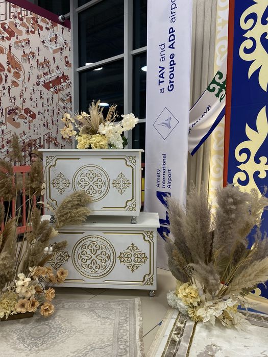 Сандыктар современные, белые. Комплект. Кыз узатуга