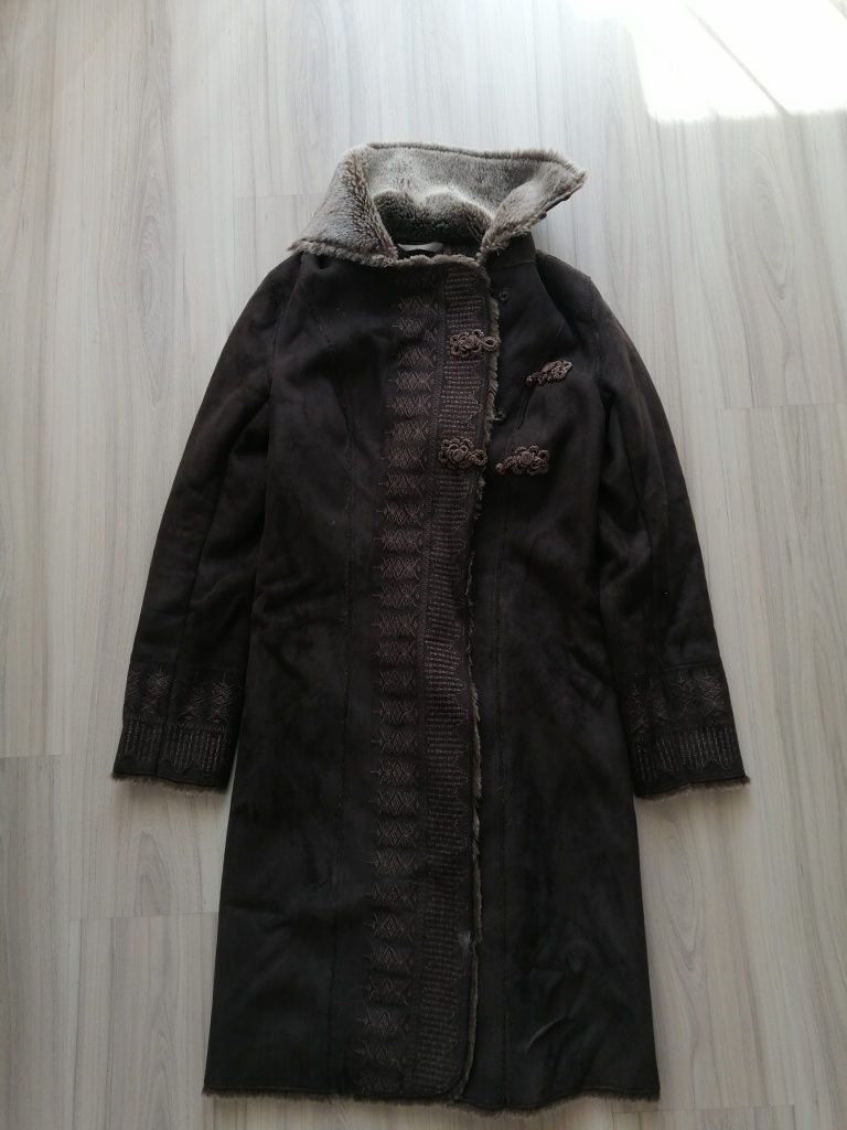 Vand cojoc dama PROMOD - piele intoarsa masura 36 (lung)