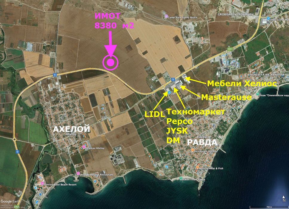 Продава се изгоден парцел в регулация с изтекъл ПУП в Равда до Ахелой