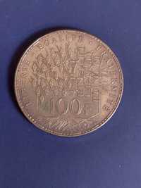 Moneda argint 100 francs 1983