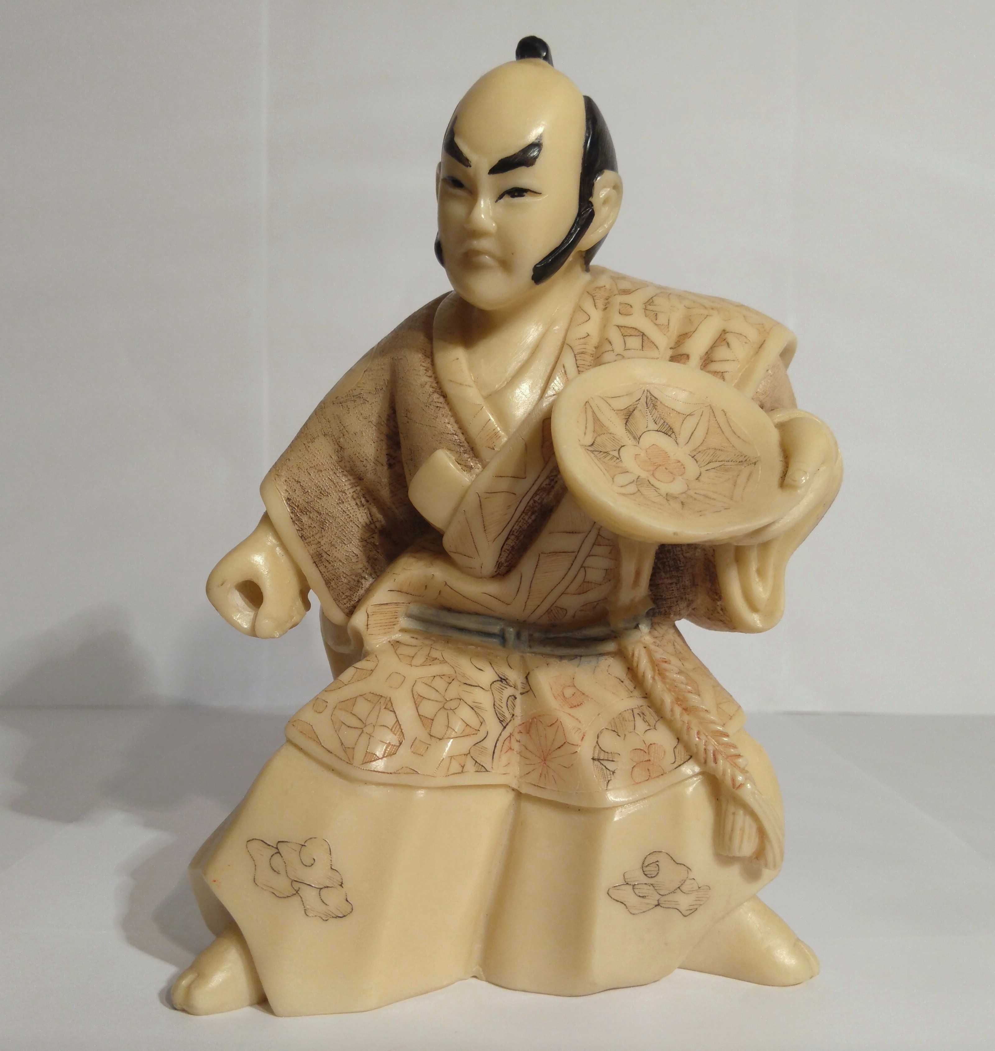 Statueta asiatica Feng shui, afaceri |Samurai| veche, semnata