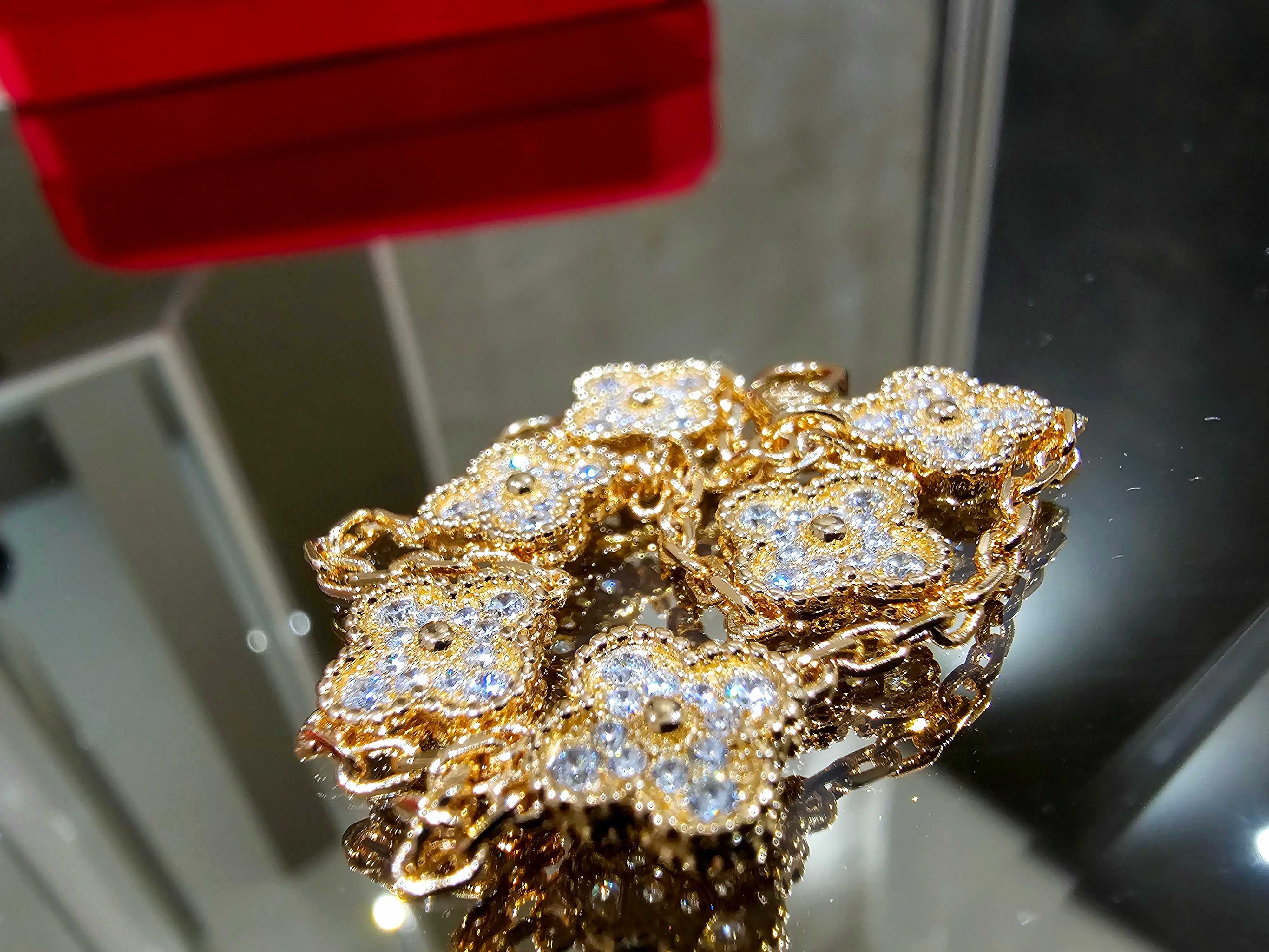 Van Cleef & Arpels VCA Rose Gold 6 Motifs Sweet Alhambra Дамска Гривна
