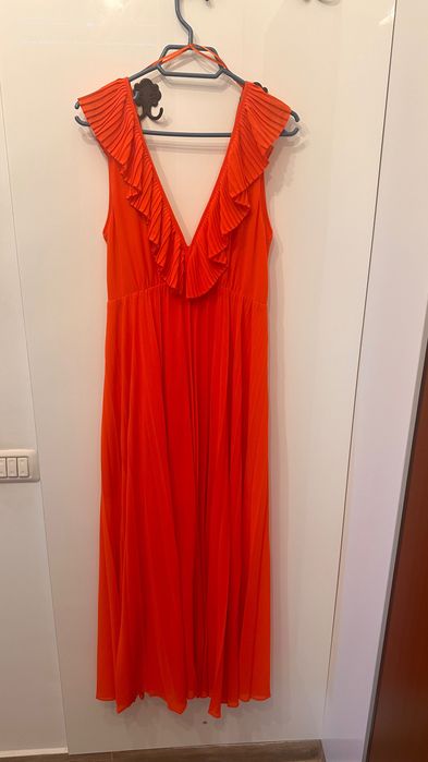 Rochie lungă Zara roșie, mărimea XS