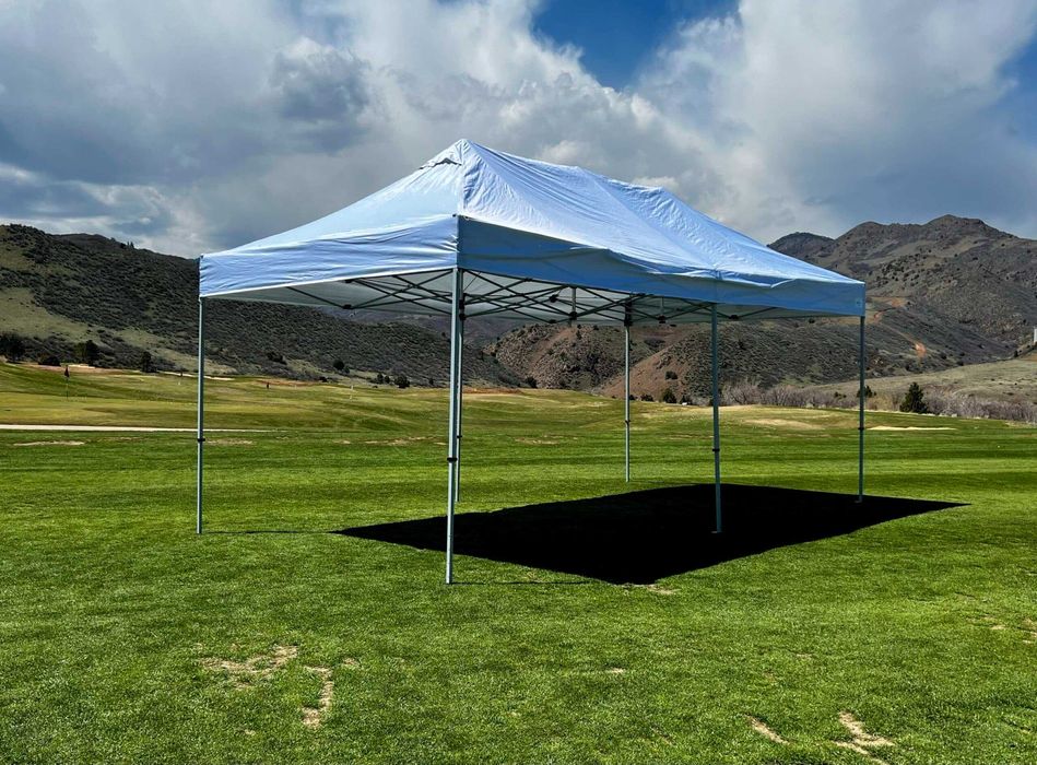 Зонт с тентом синего цвета 3х3м