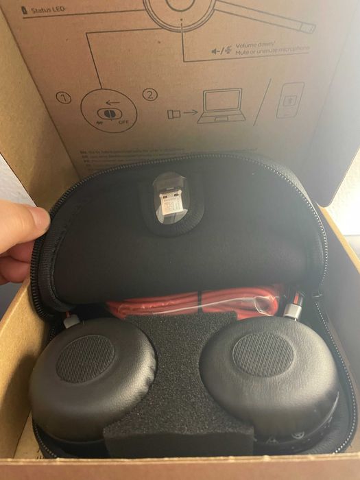 Casti PC Bluetooth microfon JabraGN Evolve40 65 NOU SIGILAT Platronics
