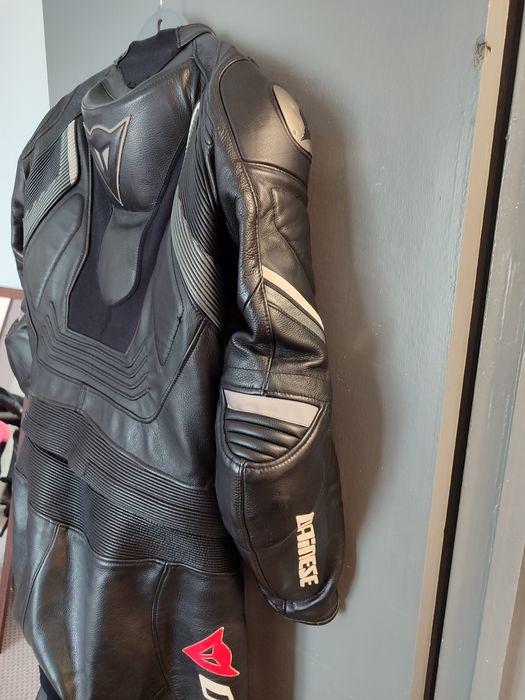 Costum moto piele IT 54/XL, Dainese Aspide Black Anthracite