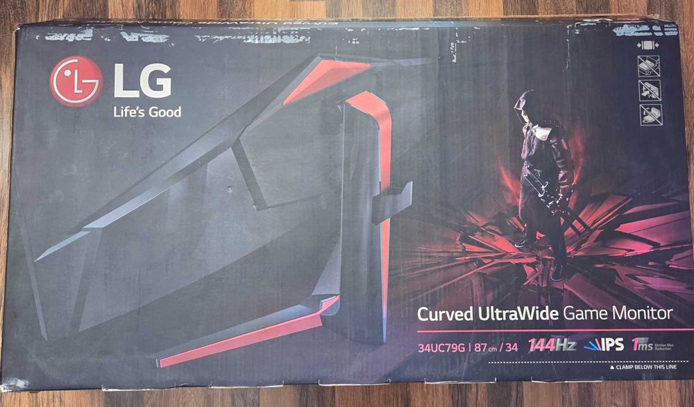 Монитор: LG 34UC79G-B 34 Inch 21:9 UltraGear™ IPS Curved