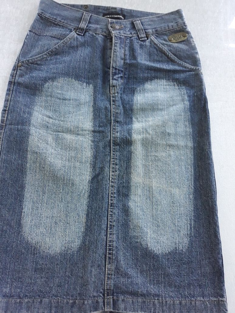 Джънси панталон с широки крачоли,дънкова пола D&G 20лв