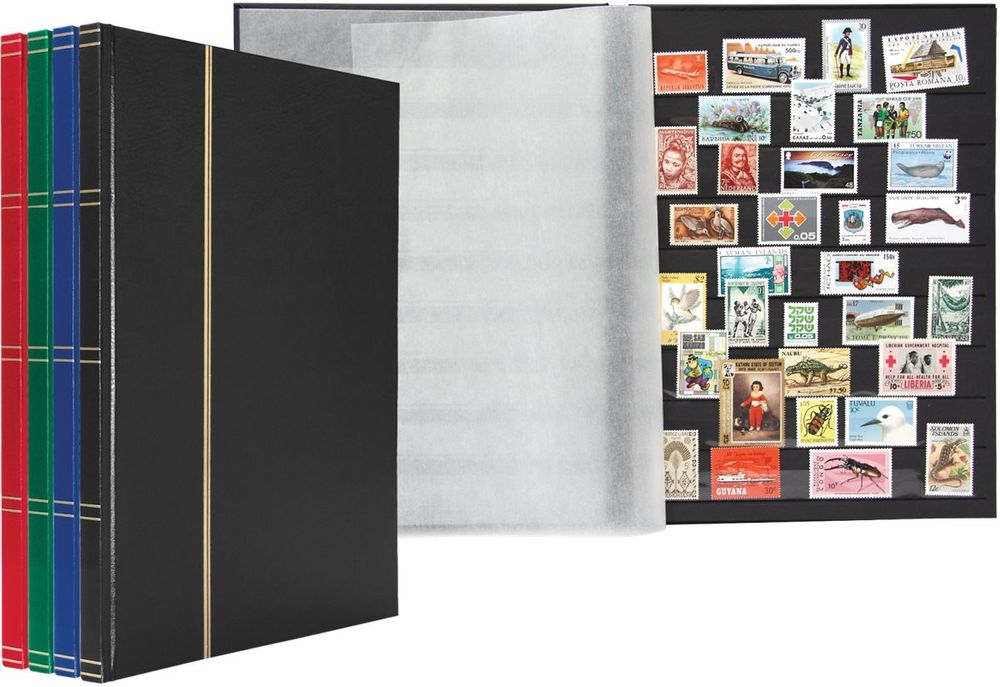 Leuchtturm албум за марки 8 черни листа o.Logo
