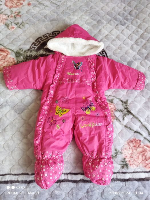 Продаю Новый Теплый комбинезон для девочки, размер 62-68