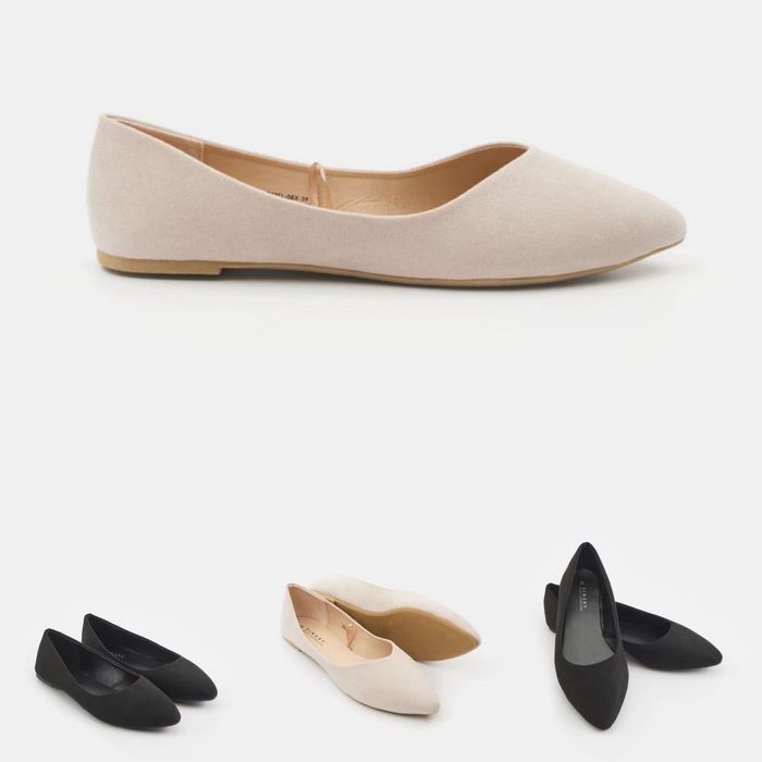 Балетки черные и бежевые