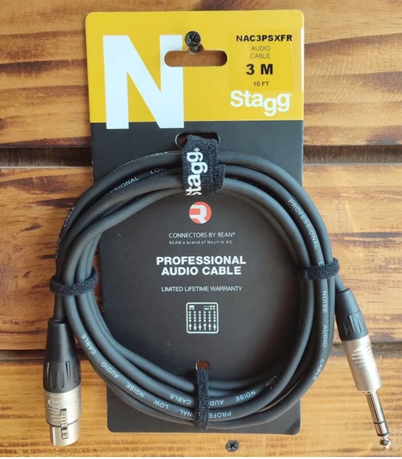2 Броя Stagg Audio Cable TRS - 3m