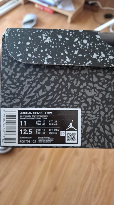 jordan spizike low white/cool grey-anthracite blanc