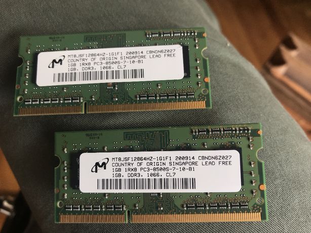 RAM - 2 x 2 Gb - DDR3 - 1066