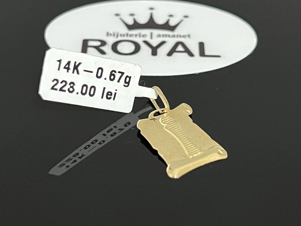 Bijuteria Royal CB : Pandant aur 14k 0,67 gr