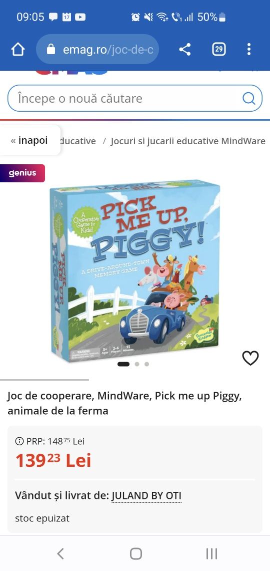 Joc cooperare Pick me up, Piggy