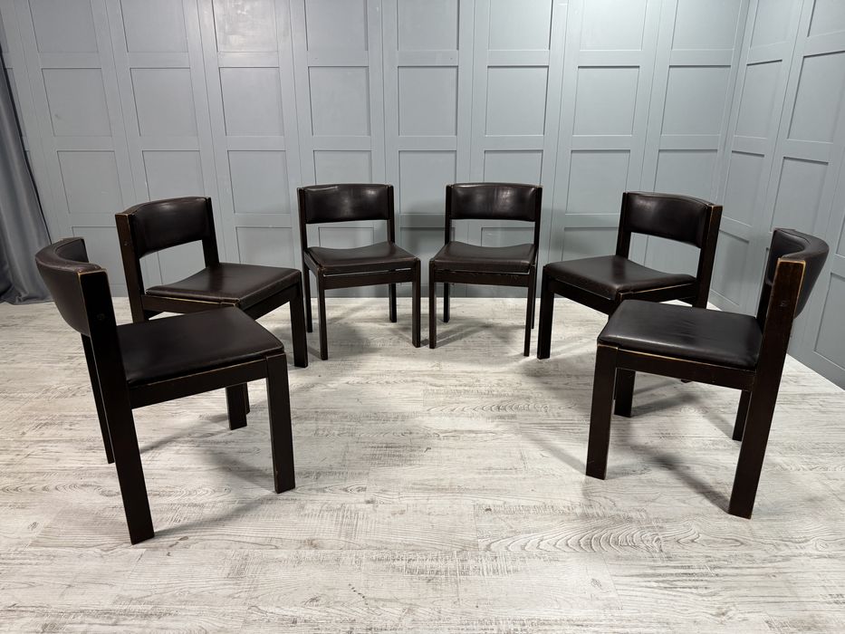Винтидж трапезни столове - кожа Д1097