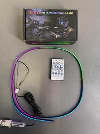 Kit banda lumini ambientale auto RGB acrilice wireless, 120 cm