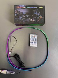 Kit banda lumini ambientale auto RGB acrilice wireless, 120 cm