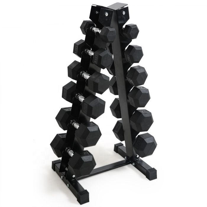 Suport si gantere 2.5Kg-15Kg, Greutate totala gantere 105 kg, Negru