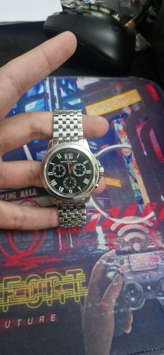 Raymond Welil tradition 39mm steel black dial quartz mens watch