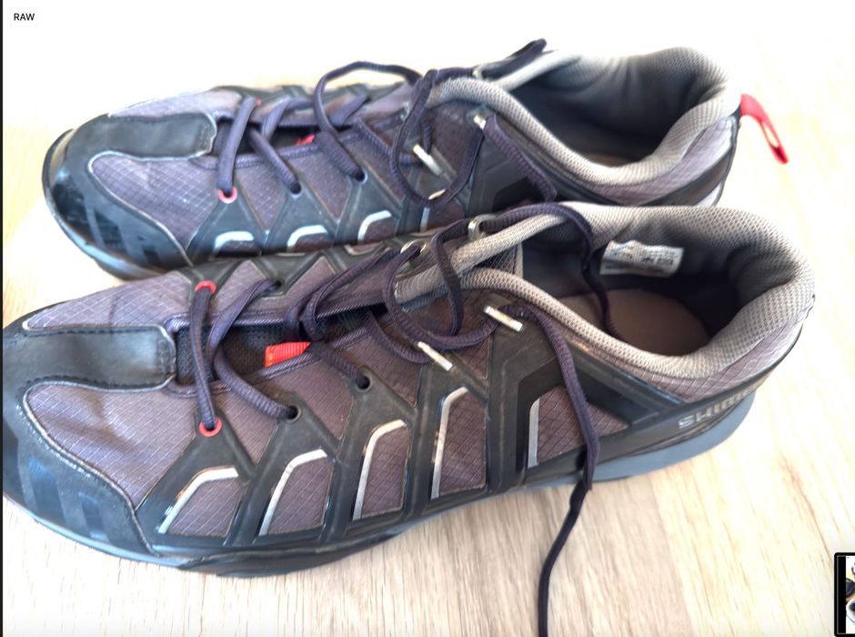 Pantofi MTB ciclism Shimano si Rockrider măsură 46
