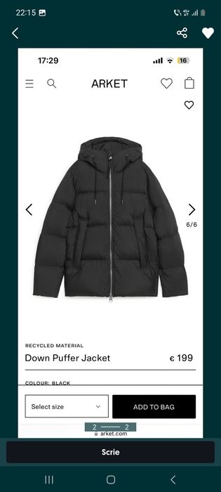 Vand geaca de iarna Arket