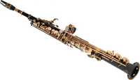 Saxofon sopran negru alama lacuit Bb set complet NOU