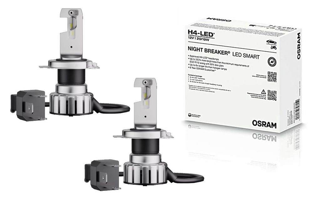OSRAM NIGHT BREAKER LED SMART H4 64193DWNBSM Set 2 Becuri Auto Moto Om