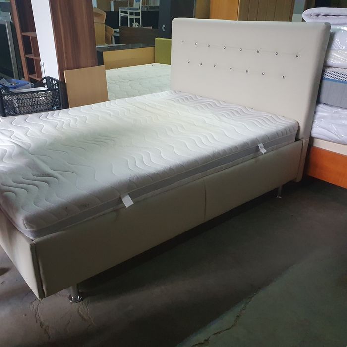 Pat dormitor tapițat 1.40m/1m+saltea