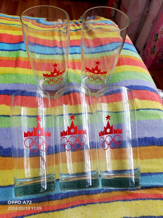 Продам стаканы Олимпиада 80 эпохи СССР, в новом состоянии, большие.