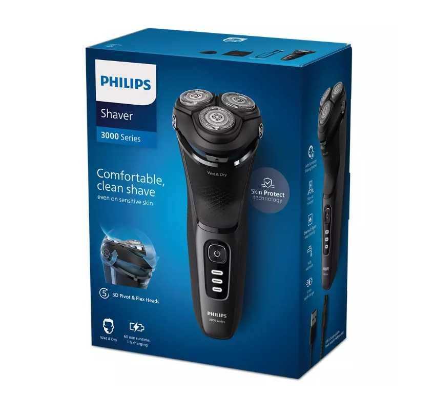 Самобръсначка Philips Series 3000 S3244/12, Мокро и сухо бръснене