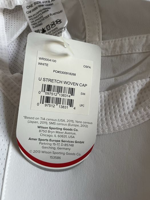 Sapca Wilson alba stretch woven cap