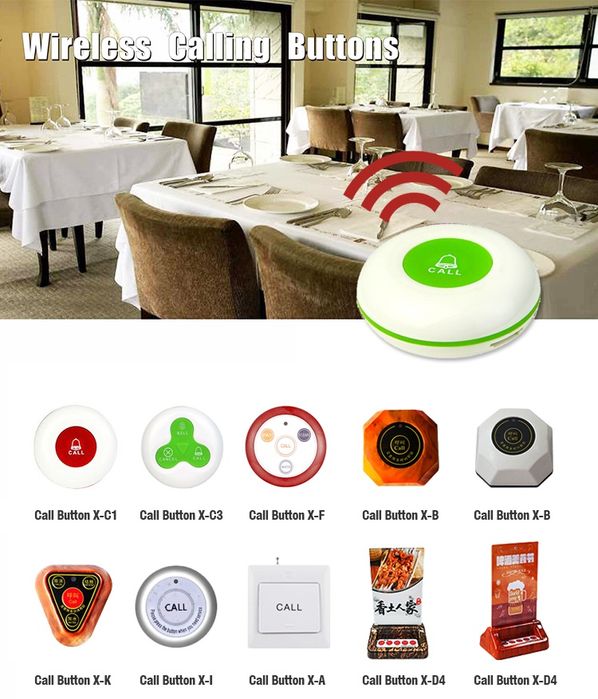Кнопка вызова, кнопки вызова персонала, беспроводная система вызова