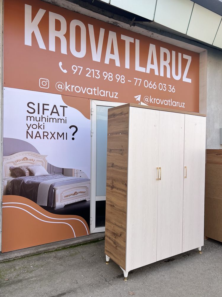 Zamonaviy shkaf 197×135 | MDF + LDSP | Yetkazish 72 soatda