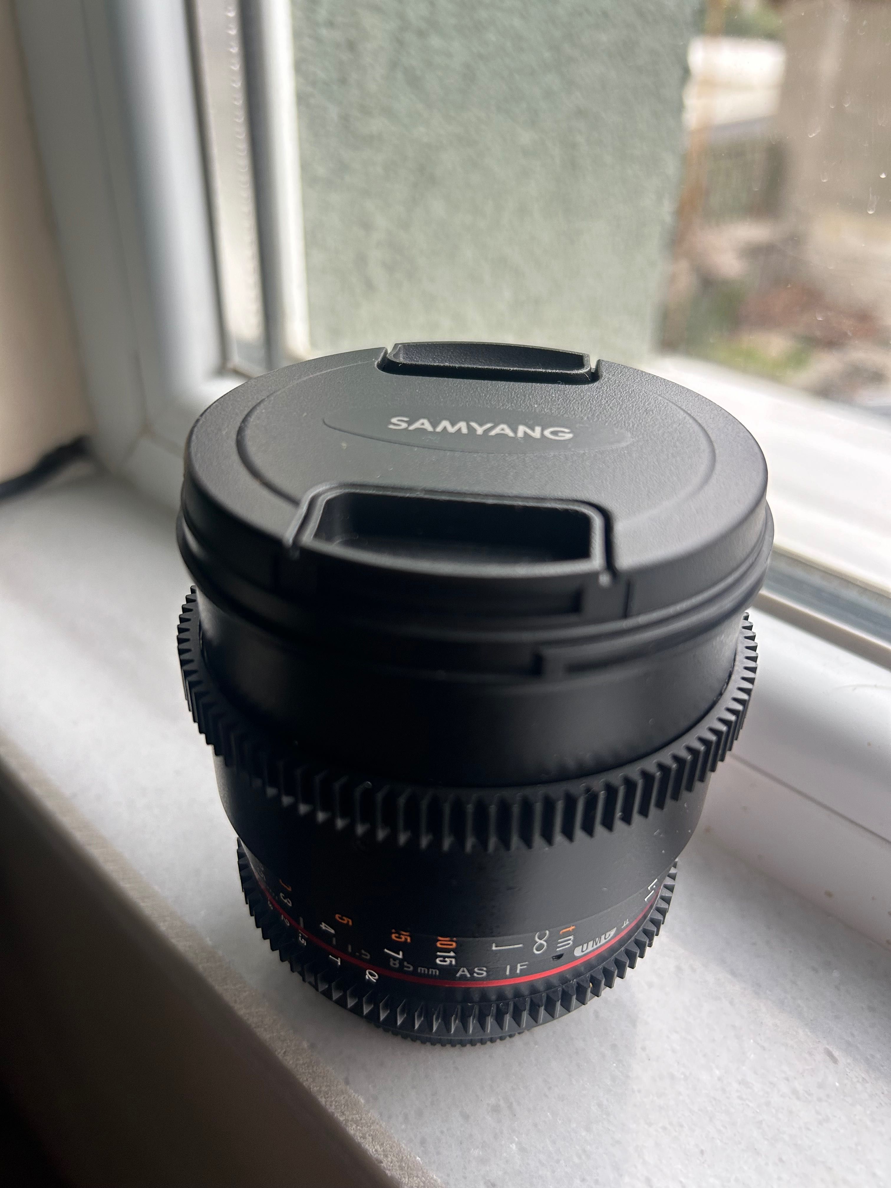 Samyang 85 mm T1.5 SONY A APSC - cine lens