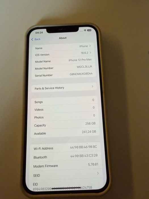 iPhone 12 Pro Max 256GB Silver – foarte îngrijit, display nou,