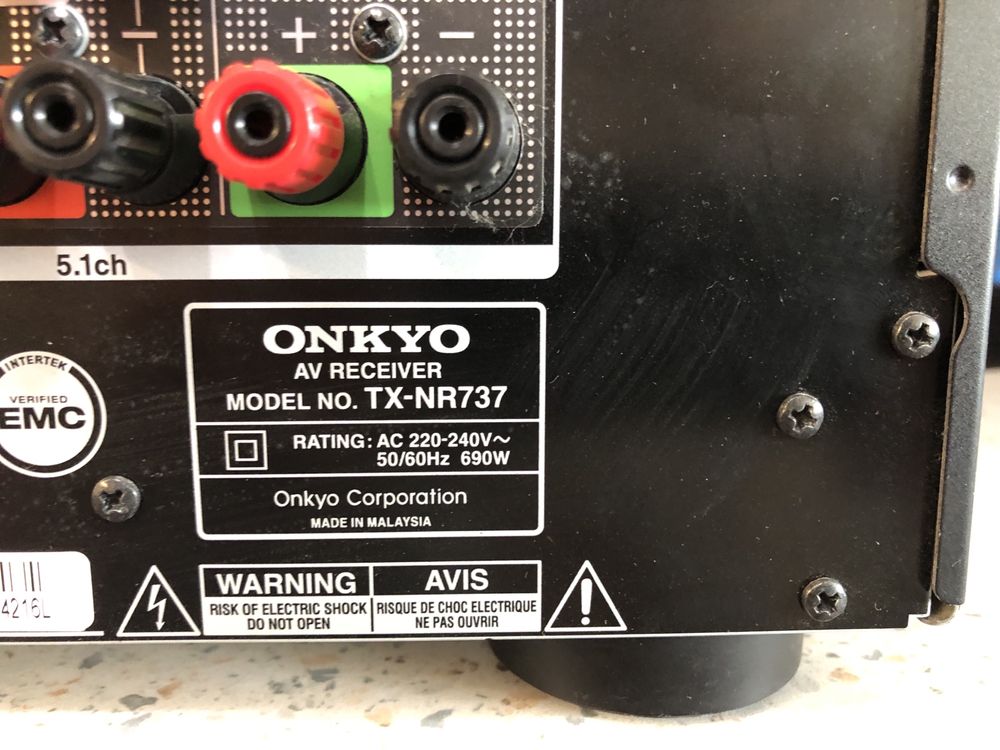 Onkyo TX-NR737 Bluetooth Wi-Fi